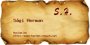 Sági Herman névjegykártya
