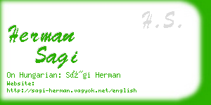 herman sagi business card